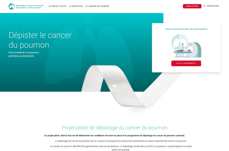 Depistage cancer du poumon - Accueil